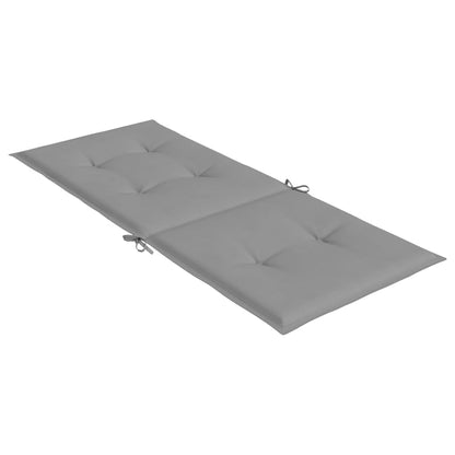 Tuinstoelkussens rugleuning 2 st 120x50x3 cm stof grijs - AllerleiShop