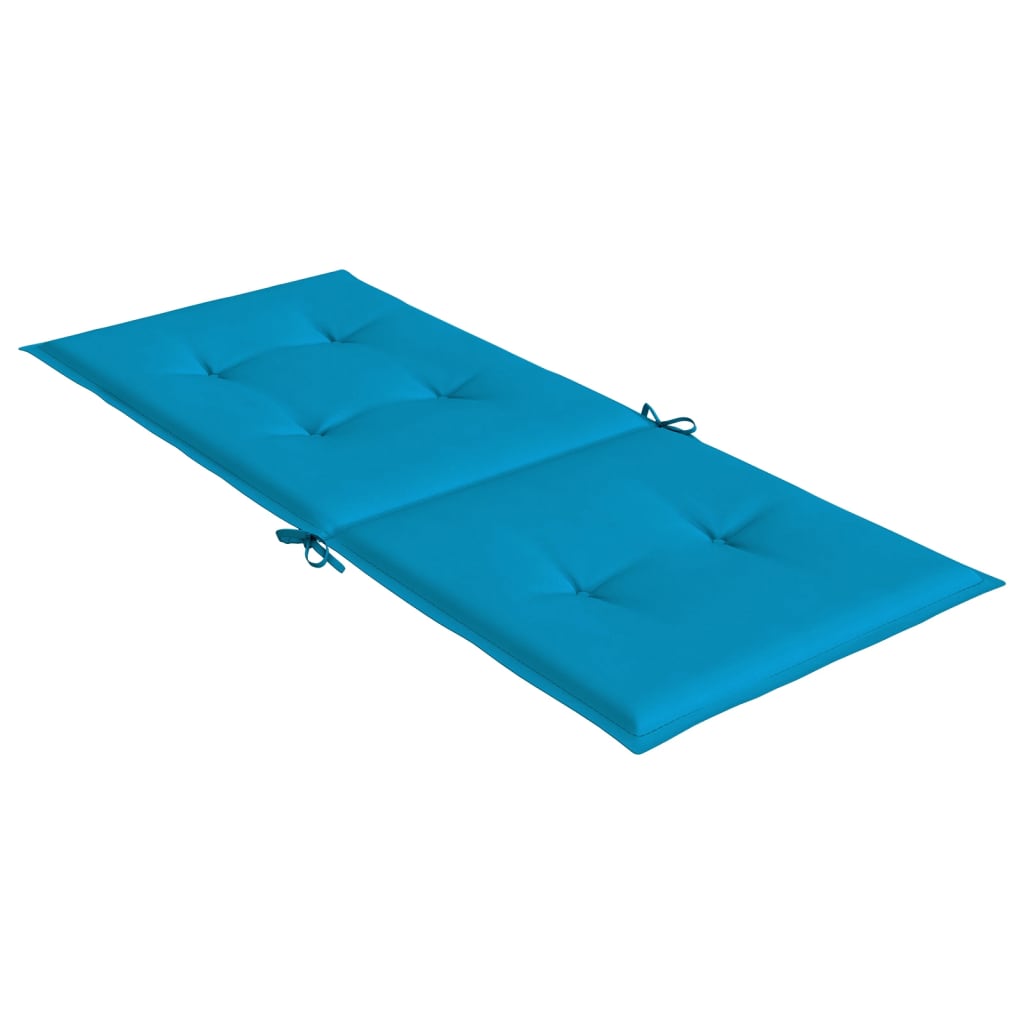 Tuinstoelkussens 2 st hoge rug 120x50x3 cm stof blauw - AllerleiShop