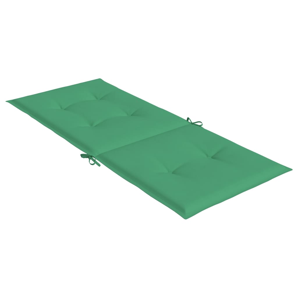 Tuinstoelkussens 2 st hoge rug 120x50x3 cm stof groen - AllerleiShop