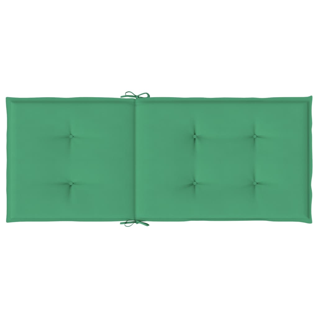 Tuinstoelkussens 2 st hoge rug 120x50x3 cm stof groen - AllerleiShop