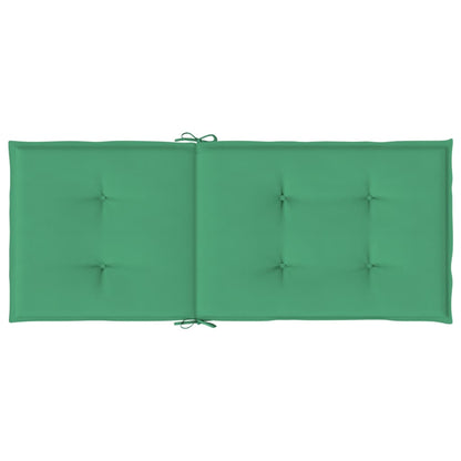 Tuinstoelkussens 2 st hoge rug 120x50x3 cm stof groen - AllerleiShop