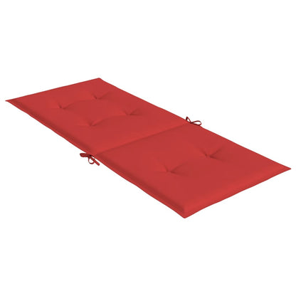 Tuinstoelkussens 4 st hoge rug 120x50x3 cm stof rood - AllerleiShop