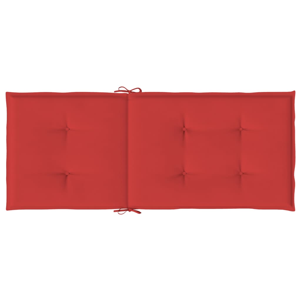 Tuinstoelkussens 4 st hoge rug 120x50x3 cm stof rood - AllerleiShop