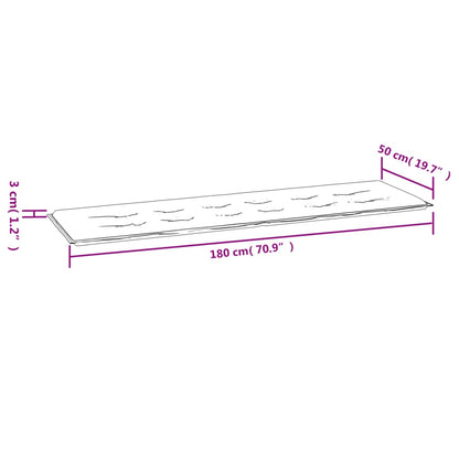 Tuinbankkussen 180x50x3 cm oxford stof grijs - AllerleiShop