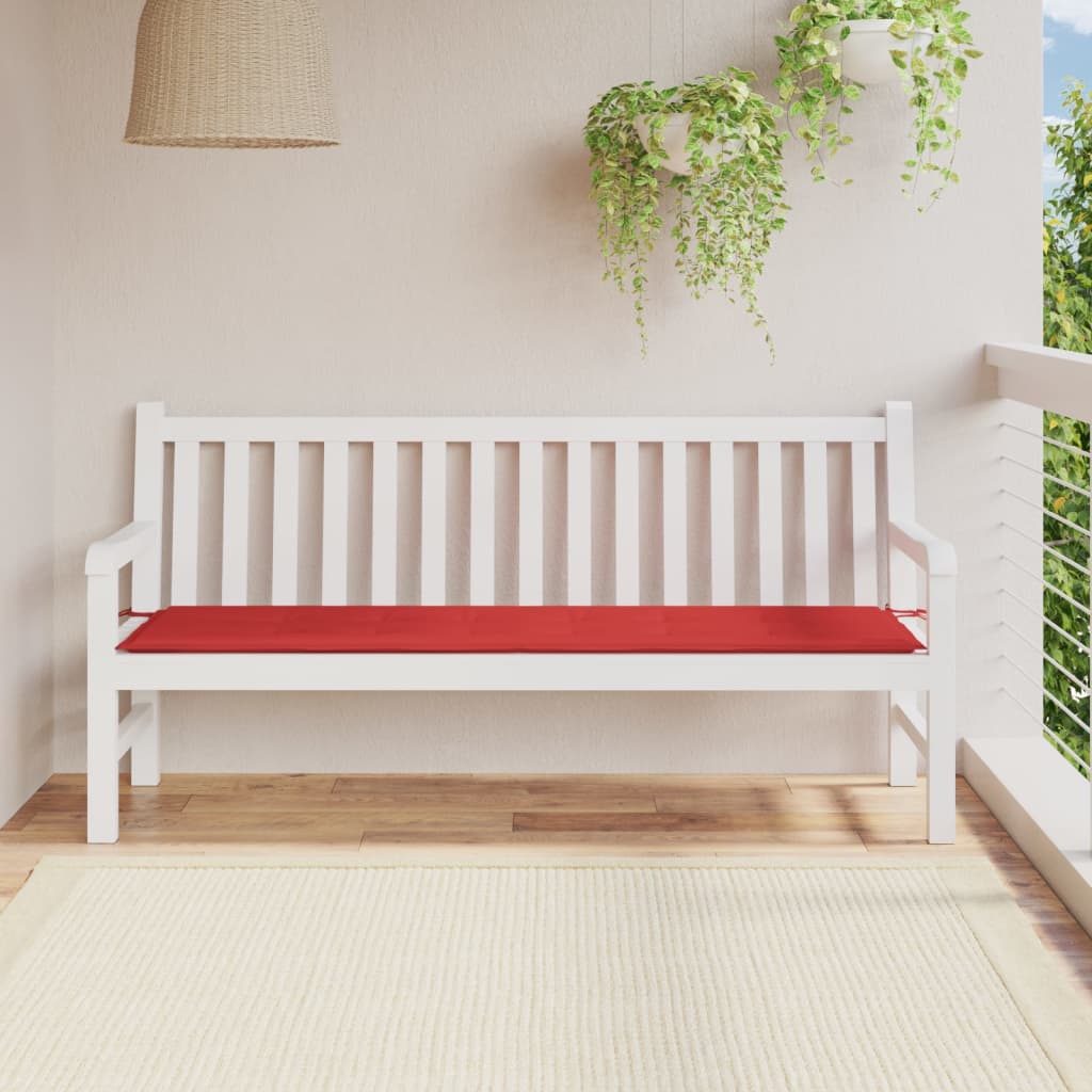 Tuinbankkussen 180x50x3 cm oxford stof rood - AllerleiShop