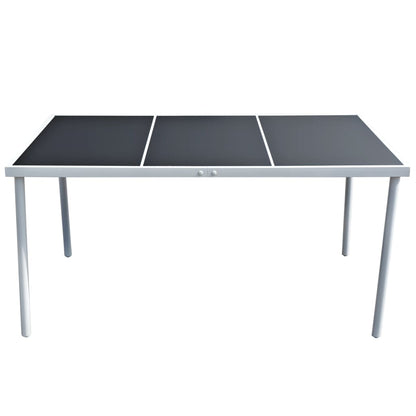 Tuintafel 150x90x74 cm staal zwart - AllerleiShop