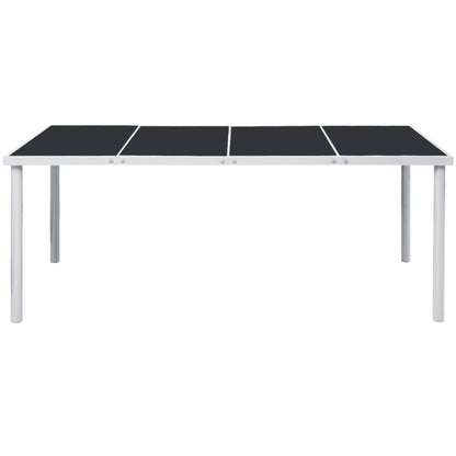 Tuintafel 190x90x74 cm staal zwart - AllerleiShop