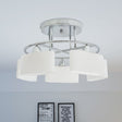 Plafondlamp met ellipsvormige glazen kappen 5xE14 200W - AllerleiShop