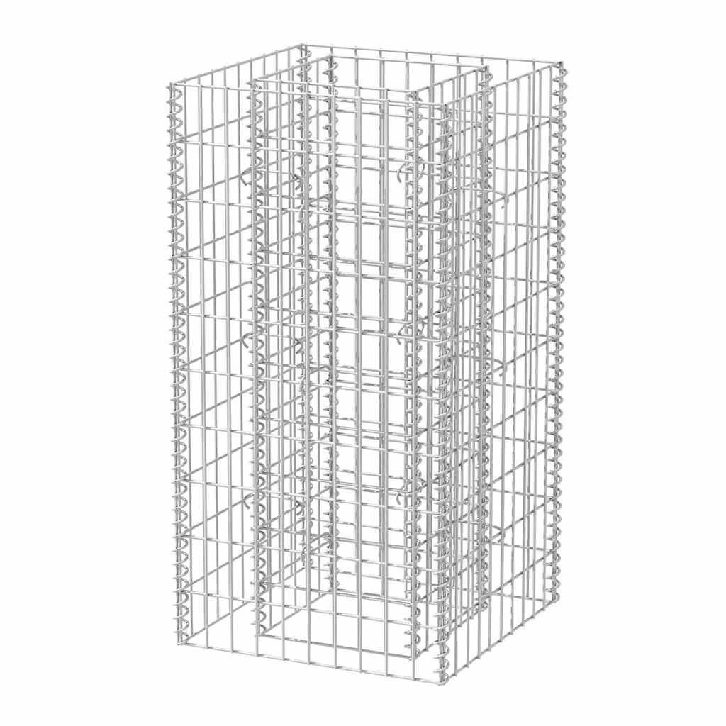 Gabion plantenbak verhoogd 50x50x100 cm staal