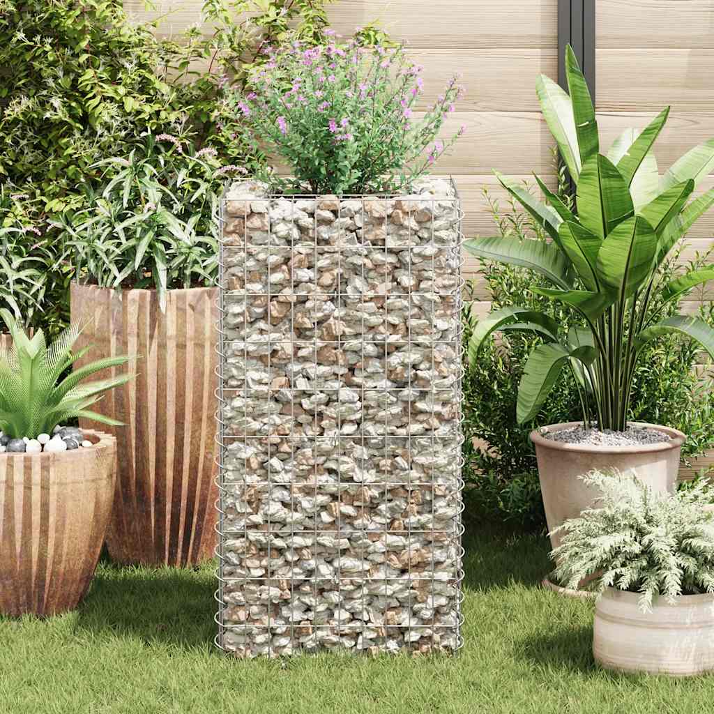 Gabion plantenbak verhoogd 50x50x100 cm staal