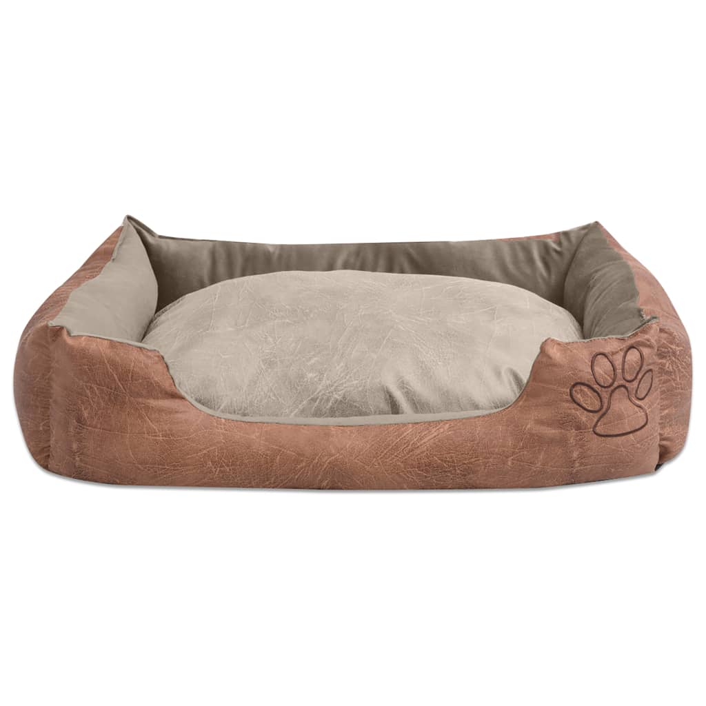 Hondenbed kussen PU-kunstleer maat XXL beige