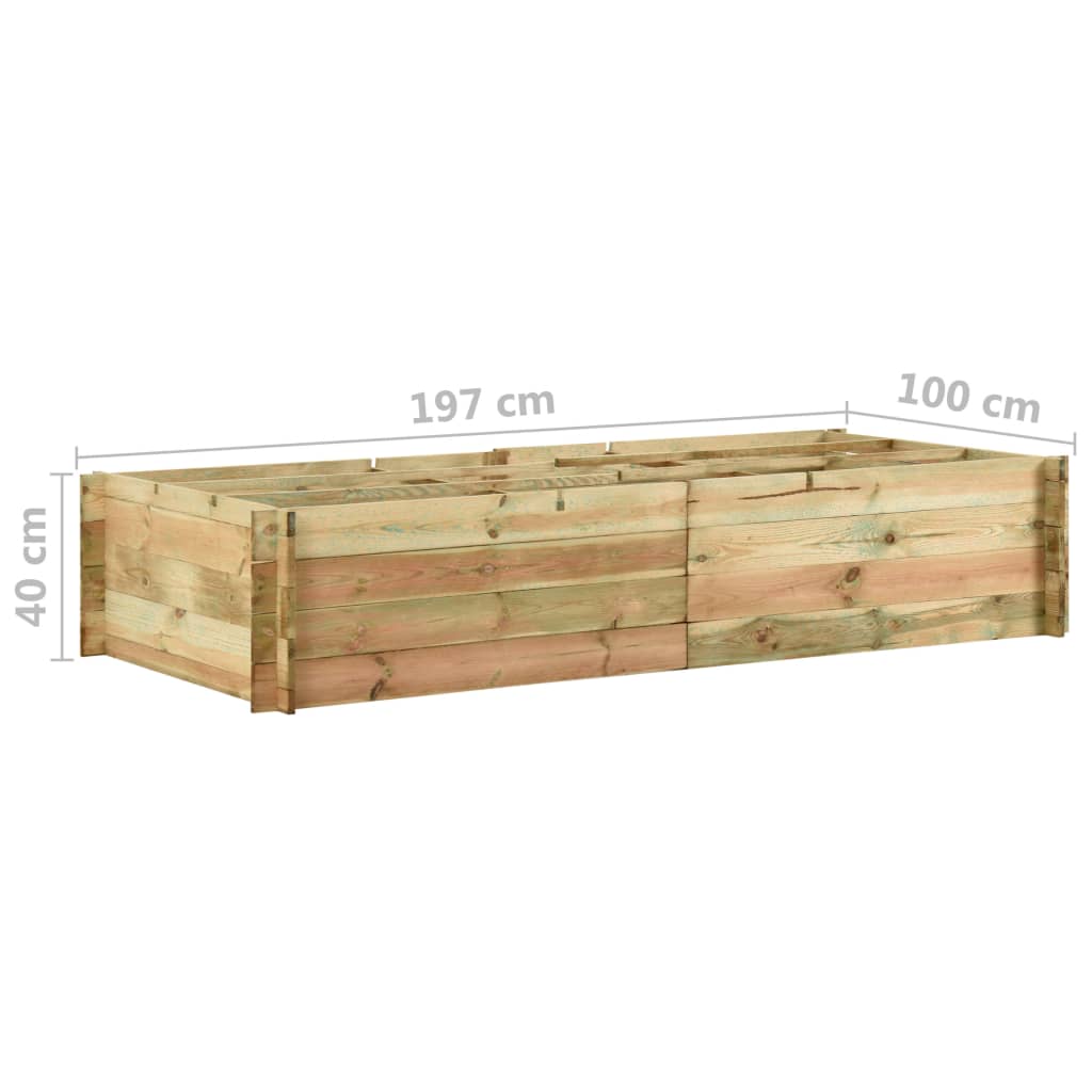 Plantenbak 197x100x40 cm geïmpregneerd grenenhout - AllerleiShop