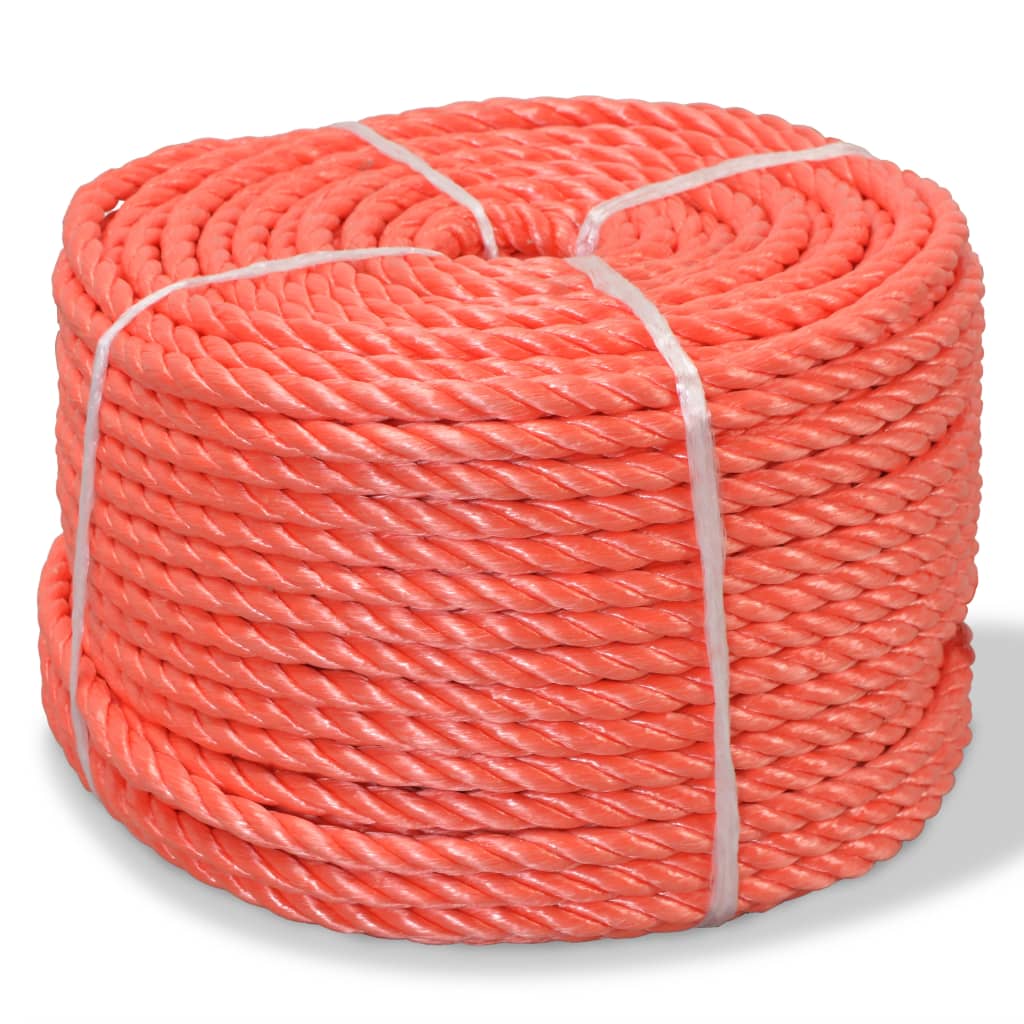 Touw gedraaid 6 mm 200 m polypropyleen oranje - AllerleiShop