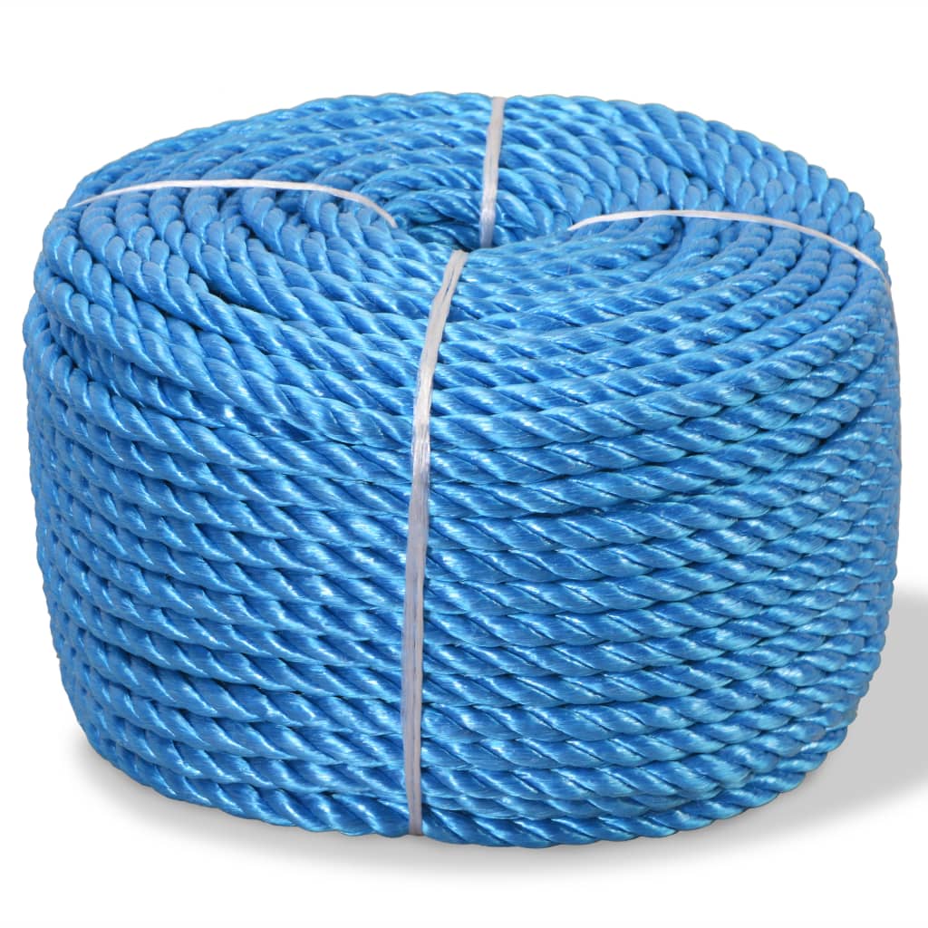 Touw gedraaid 6 mm 200 m polypropyleen blauw - AllerleiShop