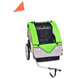 Fietstrailer 30 kg grijs en groen - AllerleiShop