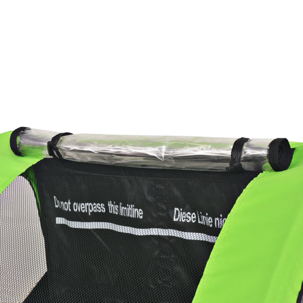 Fietstrailer 30 kg grijs en groen - AllerleiShop