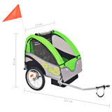 Fietstrailer 30 kg grijs en groen - AllerleiShop