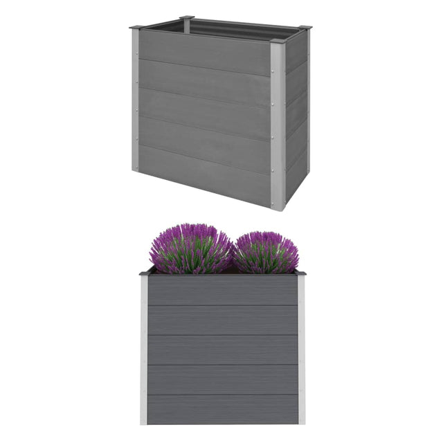 Plantenbak verhoogd 100x50x91 cm HKC grijs - AllerleiShop