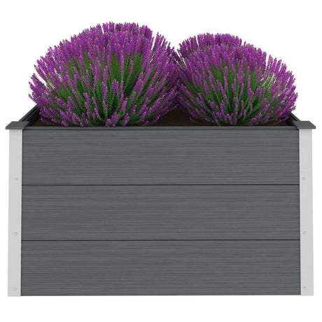 Plantenbak verhoogd 100x100x54 cm HKC grijs - AllerleiShop