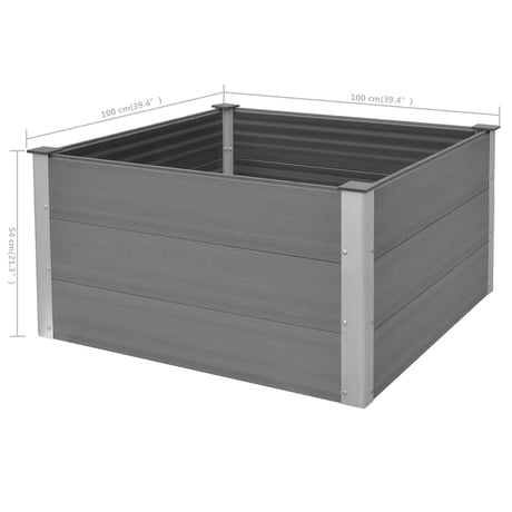 Plantenbak verhoogd 100x100x54 cm HKC grijs - AllerleiShop