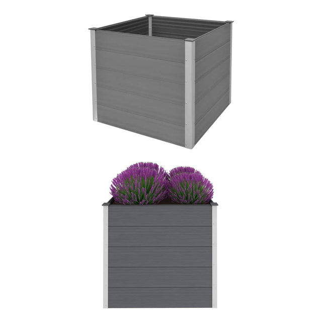 Plantenbak verhoogd 100x100x91 cm HKC grijs - AllerleiShop