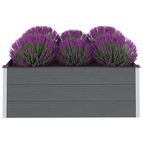 Plantenbak verhoogd 150x100x54 cm HKC grijs - AllerleiShop