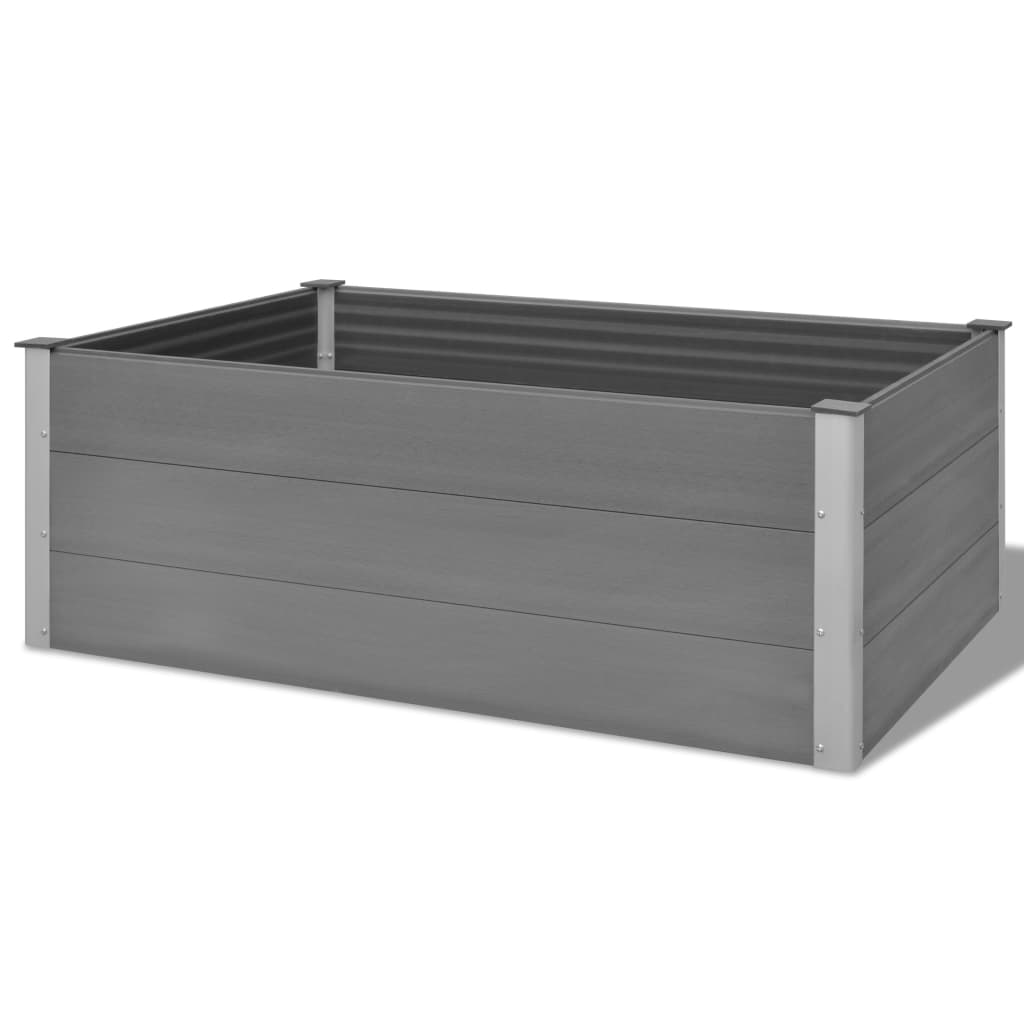 Plantenbak verhoogd 150x100x54 cm HKC grijs - AllerleiShop