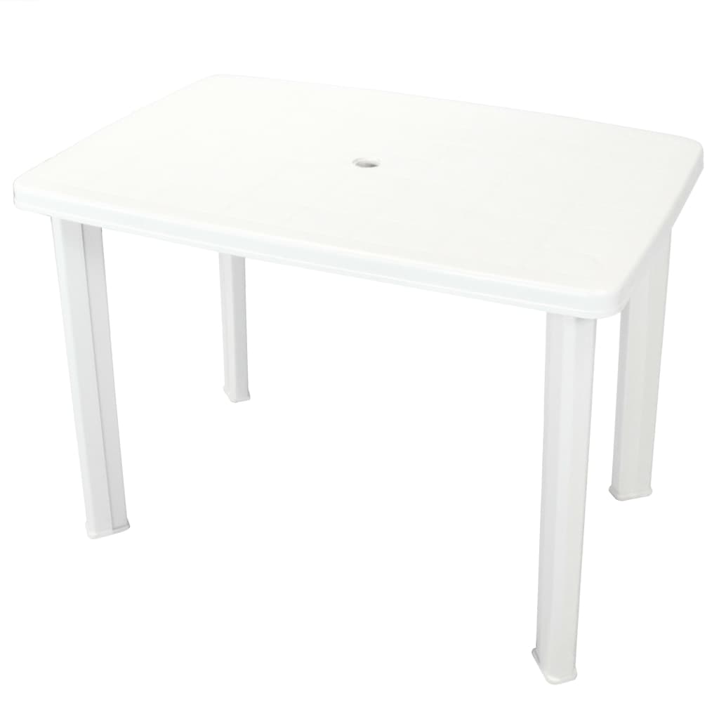 Tuintafel 101x68x72 cm kunststof wit - AllerleiShop