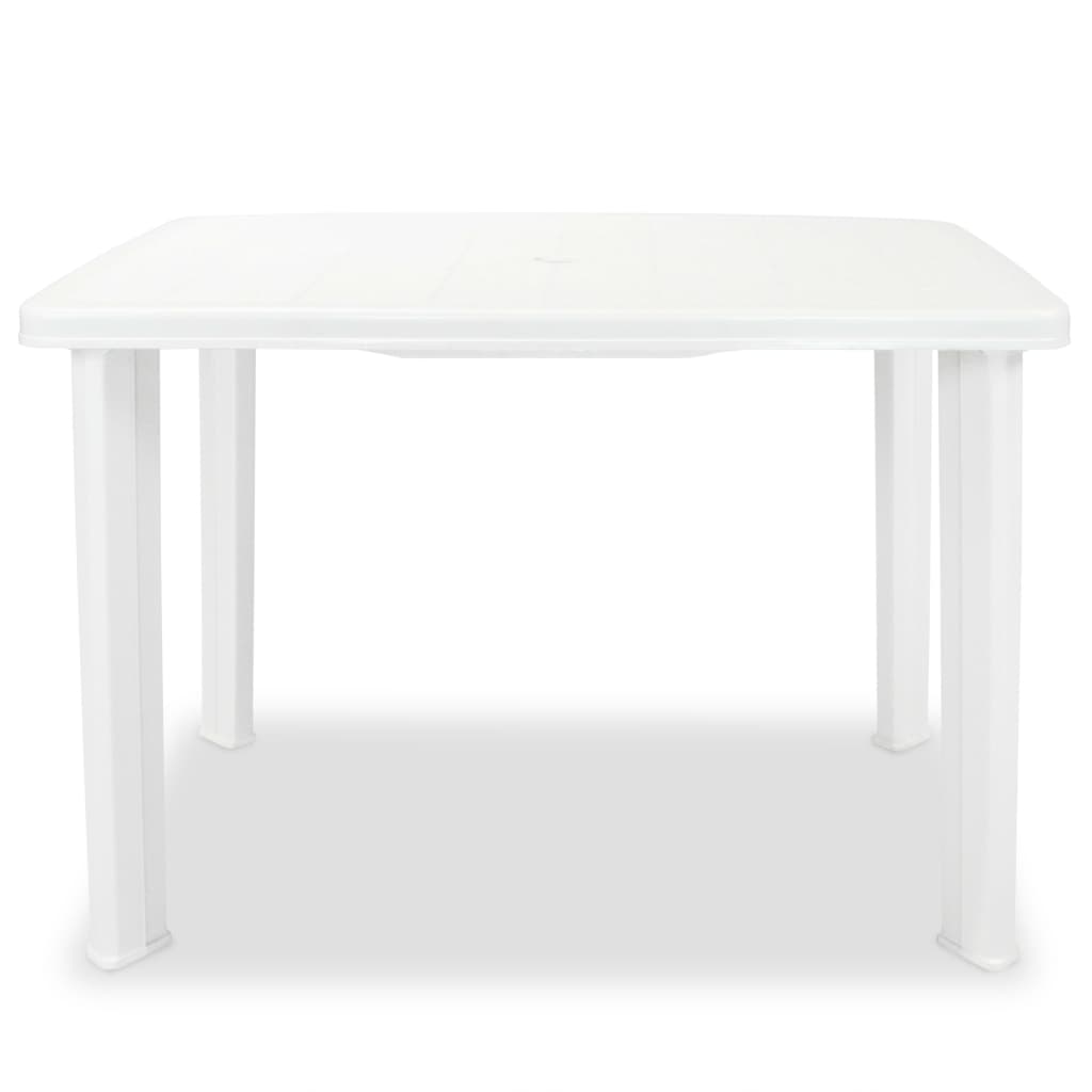 Tuintafel 101x68x72 cm kunststof wit - AllerleiShop