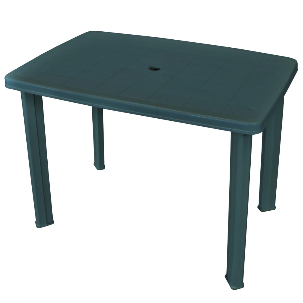 Tuintafel 101x68x72 cm kunststof groen - AllerleiShop