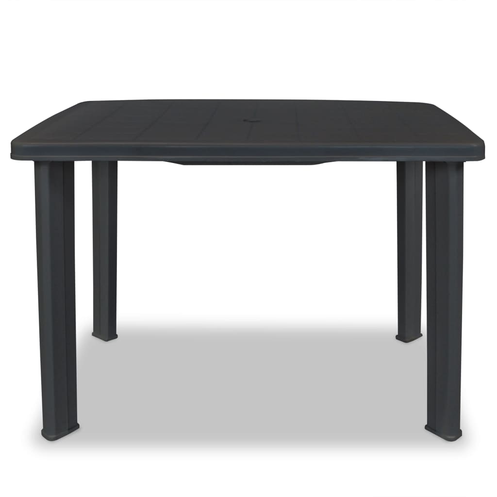 Tuintafel 101x68x72 cm kunststof antraciet - AllerleiShop