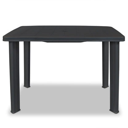 Tuintafel 101x68x72 cm kunststof antraciet - AllerleiShop