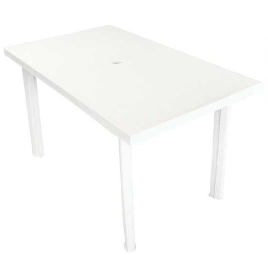 Tuintafel 126x76x72 cm kunststof wit - AllerleiShop