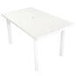 Tuintafel 126x76x72 cm kunststof wit - AllerleiShop