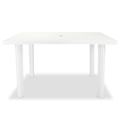 Tuintafel 126x76x72 cm kunststof wit - AllerleiShop