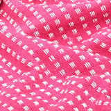 Plaid vierkanten 220x250 cm katoen roze