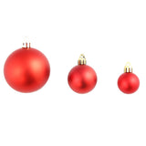 100-delige Kerstballenset 3/4/6 cm rood