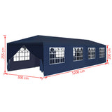 Partytent 3x12 m blauw - AllerleiShop