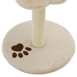 Kattenkrabpaal met sisal krabpaal 40 cm beige en bruin