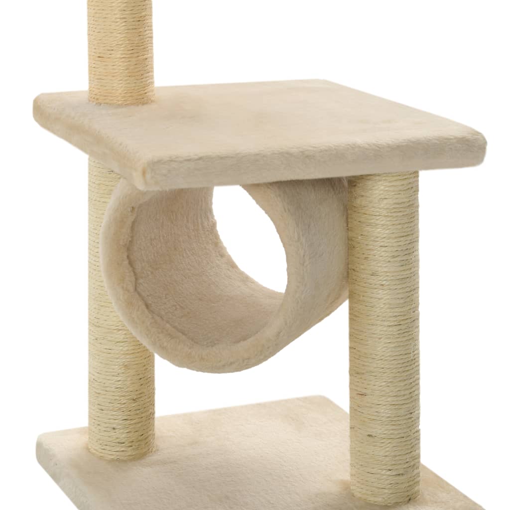 Kattenkrabpaal met sisal krabpalen 65 cm beige