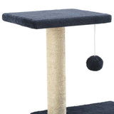 Kattenkrabpaal met sisal krabpalen 65 cm donkerblauw