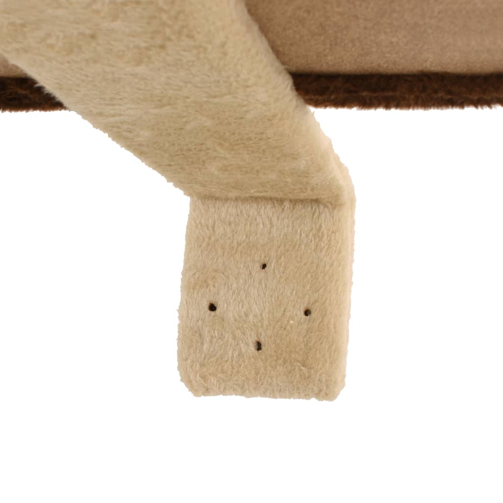 Kattenkrabpaal met krabpalen wandmontage 194 cm beige bruin