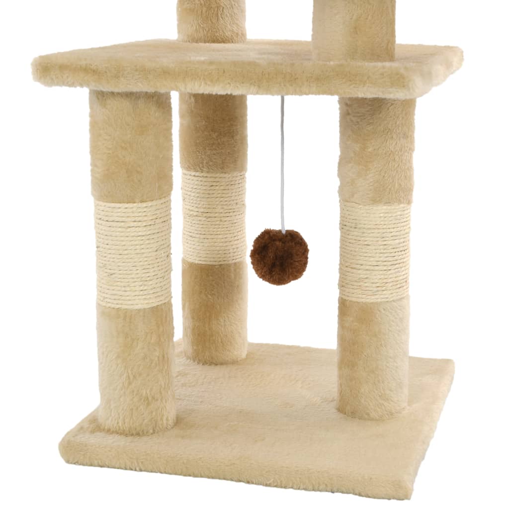 Kattenkrabpaal met sisal krabpalen 65 cm beige