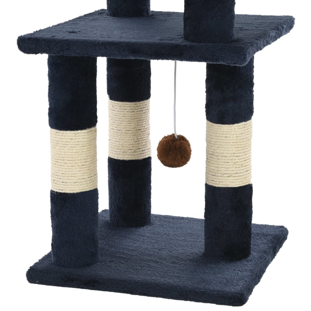 Kattenkrabpaal met sisal krabpalen 65 cm blauw