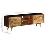 Tv-meubel 140x30x45 cm massief mangohout