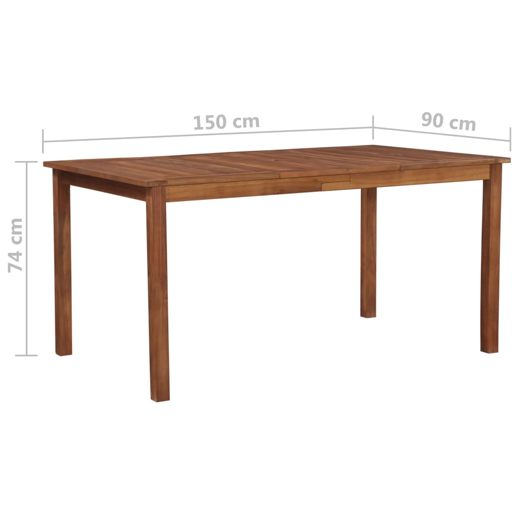 Tuintafel 150x90x74 cm massief acaciahout - AllerleiShop