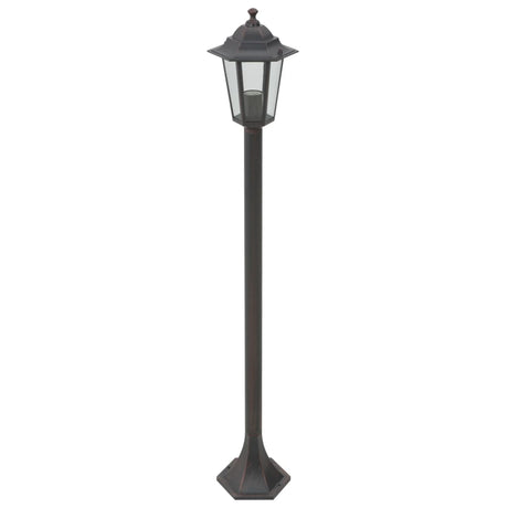 Paalverlichting voor tuin E27 110 cm aluminium brons 6 st - AllerleiShop