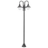 Paalverlichting tuin E27 220 cm aluminium brons 3-delig - AllerleiShop