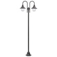 Paalverlichting tuin E27 220 cm aluminium brons 2-delig - AllerleiShop