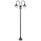 Paalverlichting tuin E27 220 cm aluminium brons 2-delig - AllerleiShop